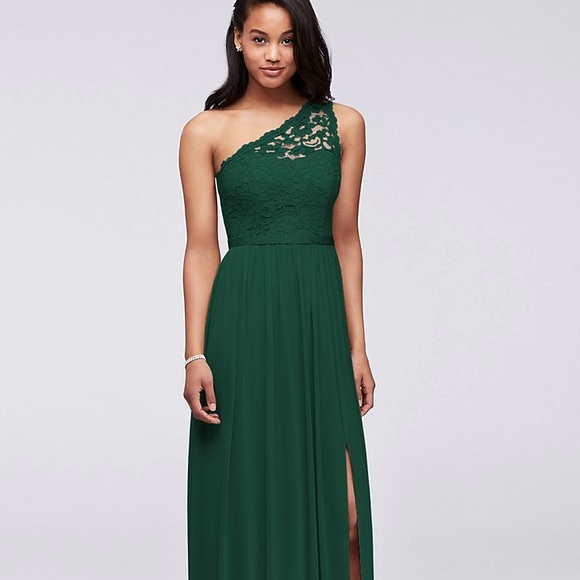 Green one shoulder bridesmaid dresses Clearance
